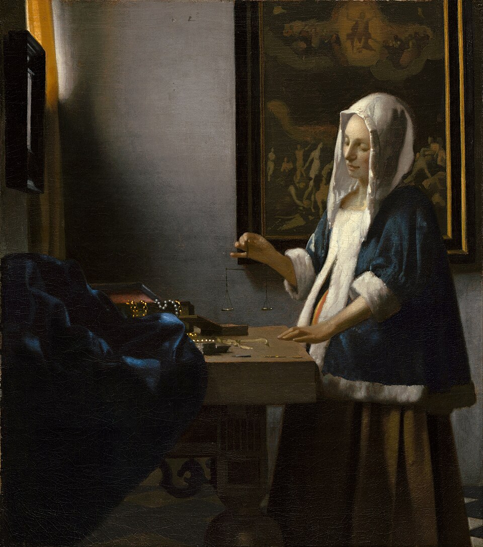 Vermeer, Mulher Segurando uma Balança, arte como ativo patrimonial