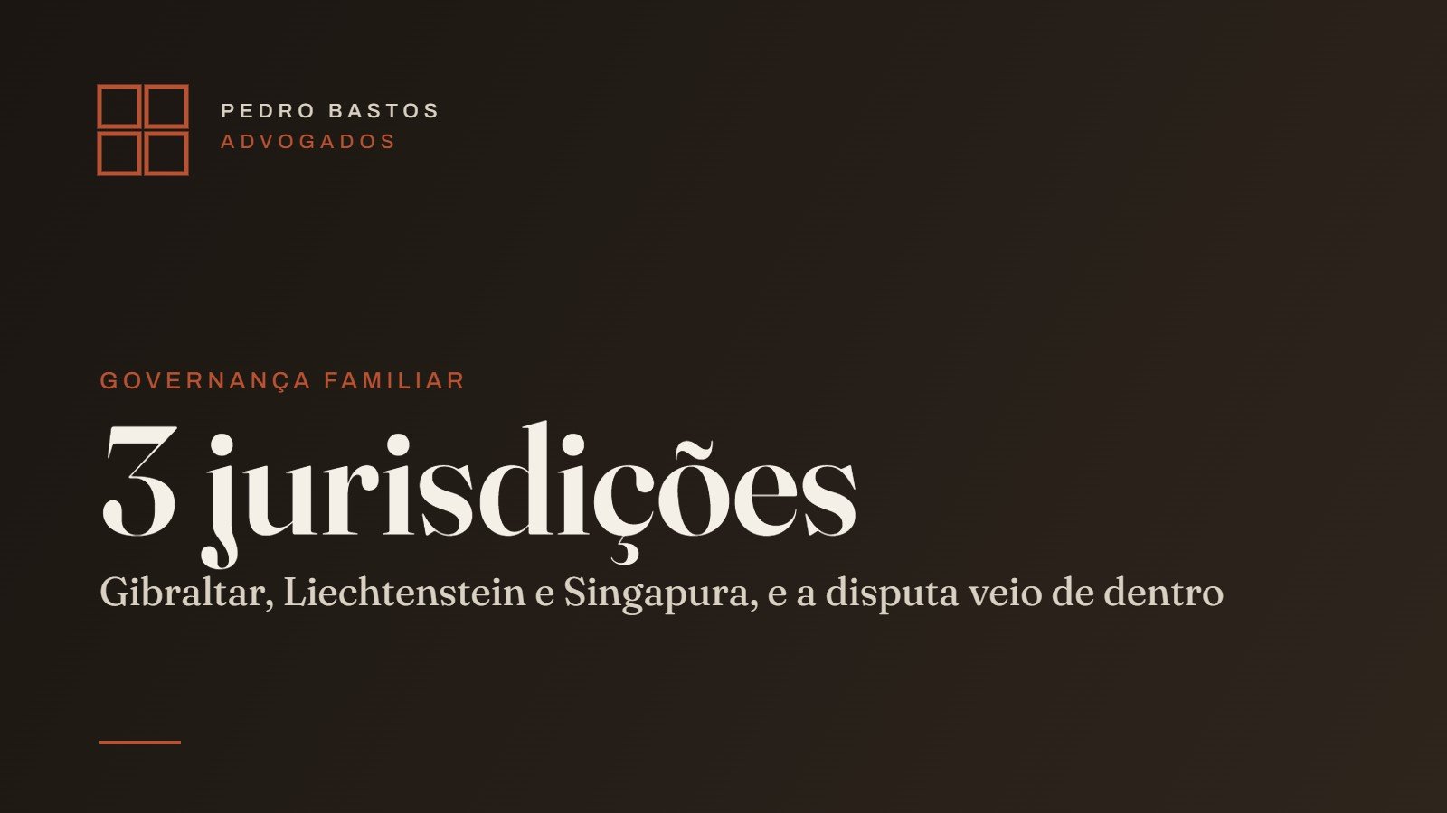 Capa do artigo sobre a disputa de sucessão do grupo Castel em três jurisdições