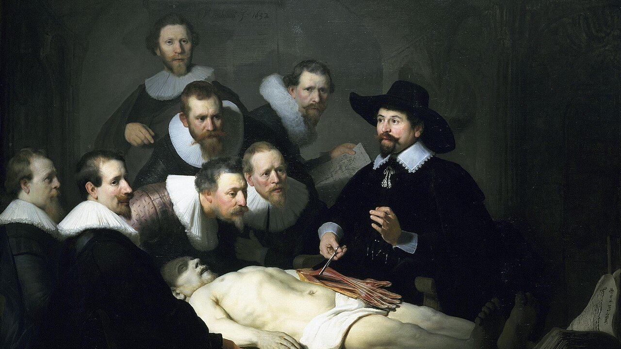 A Lição de Anatomia do Dr. Nicolaes Tulp, de Rembrandt, 1632