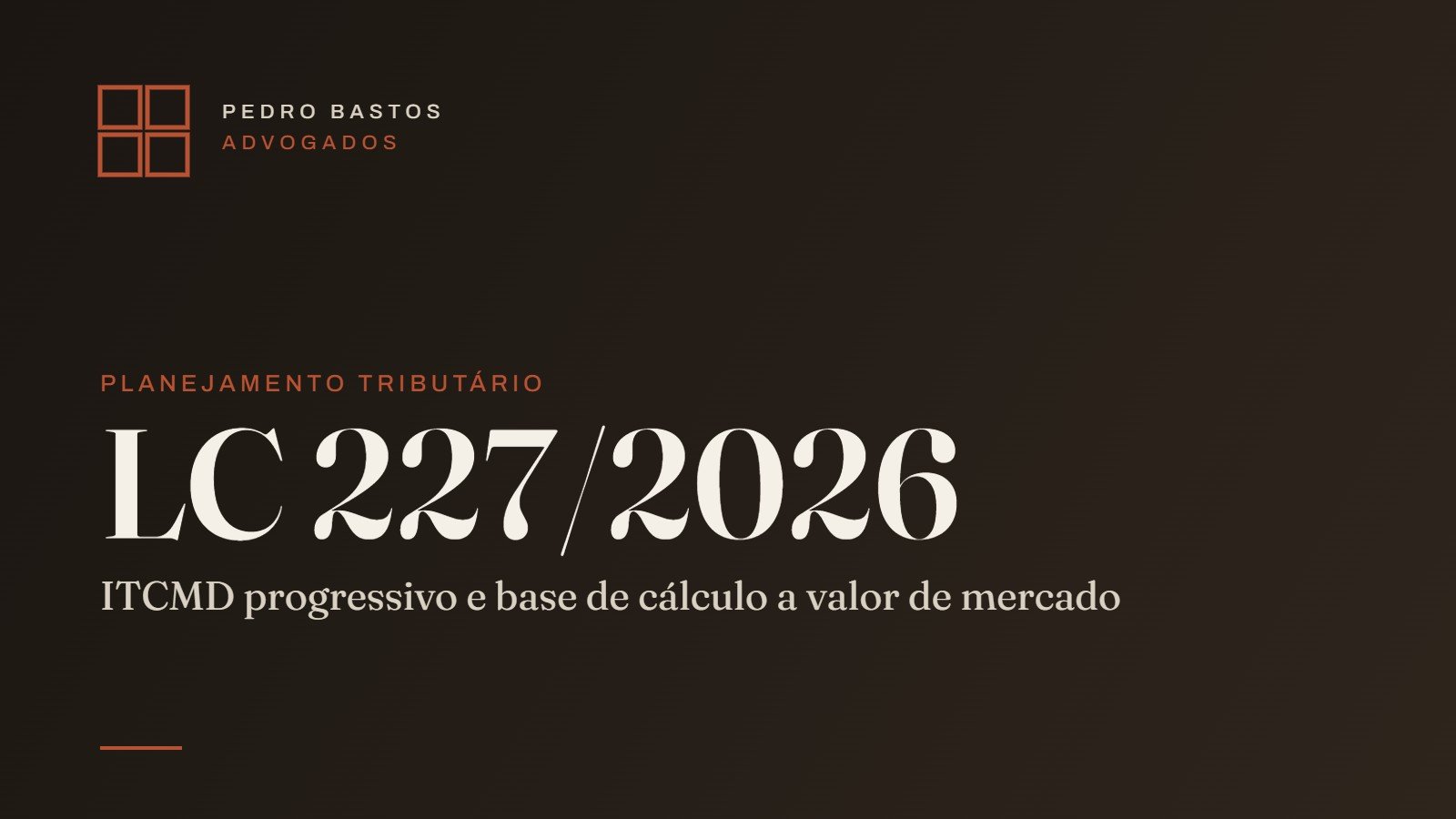 Capa do artigo sobre a janela do ITCMD progressivo e o planejamento da sucessão