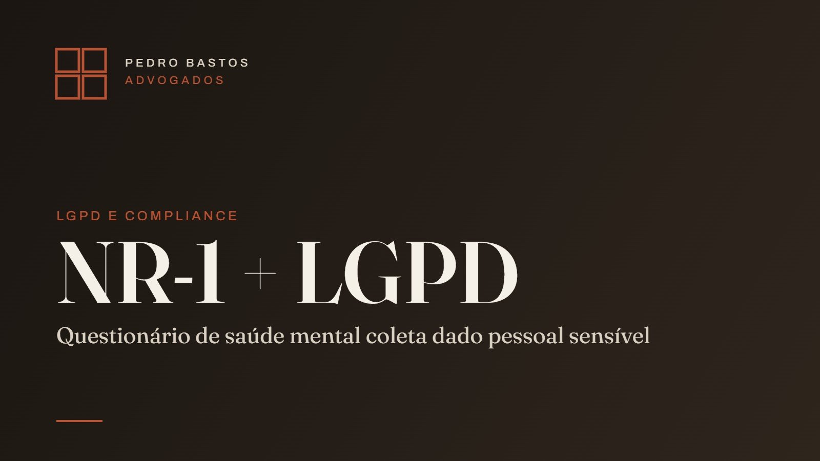 Capa do artigo sobre NR-1, saúde mental e LGPD