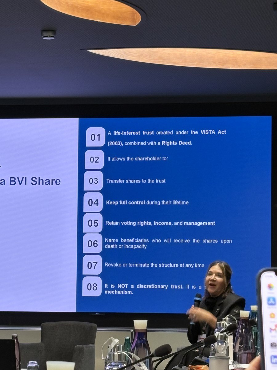 Apresentação sobre estruturação de trust em BVI, VISTA Act