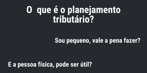 Planejamento Tributário